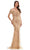 Marsoni by Colors MV1275-1 - Sweetheart Beaded Long Gown Evening Dresses 22 / Gold