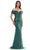 Marsoni by Colors MV1275 - Applique Mermaid Evening Dress Special Occasion Dress 4 / Emerald