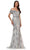 Marsoni by Colors MV1275 - Applique Mermaid Evening Dress Special Occasion Dress 4 / Silver