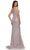 Marsoni by Colors MV1279 - 3D Floral Applique V-Neck Long Dress Special Occasion Dress