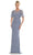 Marsoni by Colors MV1281 - Flutter Sleeve Evening Dress Special Occasion Dress 4 / Slate Blue