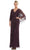 Marsoni by Colors MV1282 - Illusion Cape Leaf Appliqued Formal Gown Mother of the Bride Dresses 10 / Lead