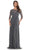 Marsoni by Colors MV1283 - Illusion Scoop Evening Dress Special Occasion Dress 6 / Charcoal