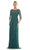 Marsoni by Colors MV1283 - Illusion Scoop Evening Dress Special Occasion Dress 6 / Deep Green