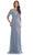 Marsoni by Colors MV1283 - Illusion Scoop Evening Dress Special Occasion Dress 6 / Slate Blue