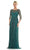 Marsoni by Colors MV1283 - Sheer Quarter Sleeve Embellished Evening Dress Mother of the Bride Dresses