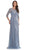 Marsoni by Colors MV1283 - Sheer Quarter Sleeve Embellished Evening Dress Mother of the Bride Dresses