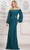 Marsoni by Colors MV1285 - Bishop Sleeve Ruched Evening Dress Special Occasion Dress 6 / Emerald