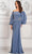 Marsoni by Colors MV1285 - Bishop Sleeve Ruched Evening Dress Special Occasion Dress 6 / Slate Blue