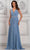 Marsoni by Colors MV1292 - Ruched A-Line Evening Dress Special Occasion Dress 6 / Slate Blue