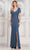 Marsoni by Colors MV1297 - Tulip Sleeve Evening Dress Special Occasion Dress 4 / Teal Blue