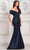 Marsoni by Colors MV1312 - Off Shoulder Mermaid Formal Gown Mother of the Bride Dresses 4 / Navy