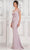 Marsoni by Colors MV1317 - Short Sleeve Embellished Evening Dress Special Occasion Dress 4 / Dusty Rose