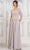 Marsoni by Colors MV1319-1 - Beaded Quarter Sleeve Long Dress Mother of the Bride Dresses 22 / Oatmeal