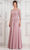 Marsoni by Colors MV1319-1 - Beaded Quarter Sleeve Long Dress Mother of the Bride Dresses 22 / Rose