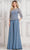 Marsoni by Colors MV1319-1 - Beaded Quarter Sleeve Long Dress Mother of the Bride Dresses 22 / Slate Blue