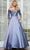 Marsoni by Colors MV1336 - Quarter Sleeve Applique Evening Dress Mother of the Bride Dresses 6 / Slate Blue