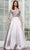 Marsoni by Colors MV1336 - Quarter Sleeve Applique Evening Dress Mother of the Bride Dresses 6 / Taupe