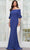 Marsoni by Colors MV1337 - Ruched Quarter Sleeve Evening Gown Mother of the Bride Dresses 4 / Deep Royal