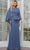 Marsoni by Colors MV1338 - Cape Chiffon Evening Dress Mother of the Bride Dresses 6 / Slate Blue