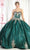 May Queen LK179 - Strapless Quinceanera Ballgown Ball Gowns 4 / Hunter Green/Gold