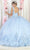 May Queen LK180 - Floral Detailed Quinceanera Ballgown Ball Gowns 4 / Baby Blue