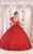 May Queen LK203 - Ruffled Sleeve Beaded Ballgown Special Occasion Dress