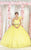 May Queen LK203 - Ruffled Sleeve Beaded Ballgown Special Occasion Dress