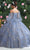 May Queen LK206 - Puff Sleeve Floral Ballgown Quinceanera Dresses