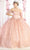 May Queen LK209 - Strapless Polka Dot Ballgown Ball Gowns 4 / Rosegold