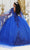 May Queen LK214 - Cape Sleeve Embroidered Ballgown Quinceanera Dresses