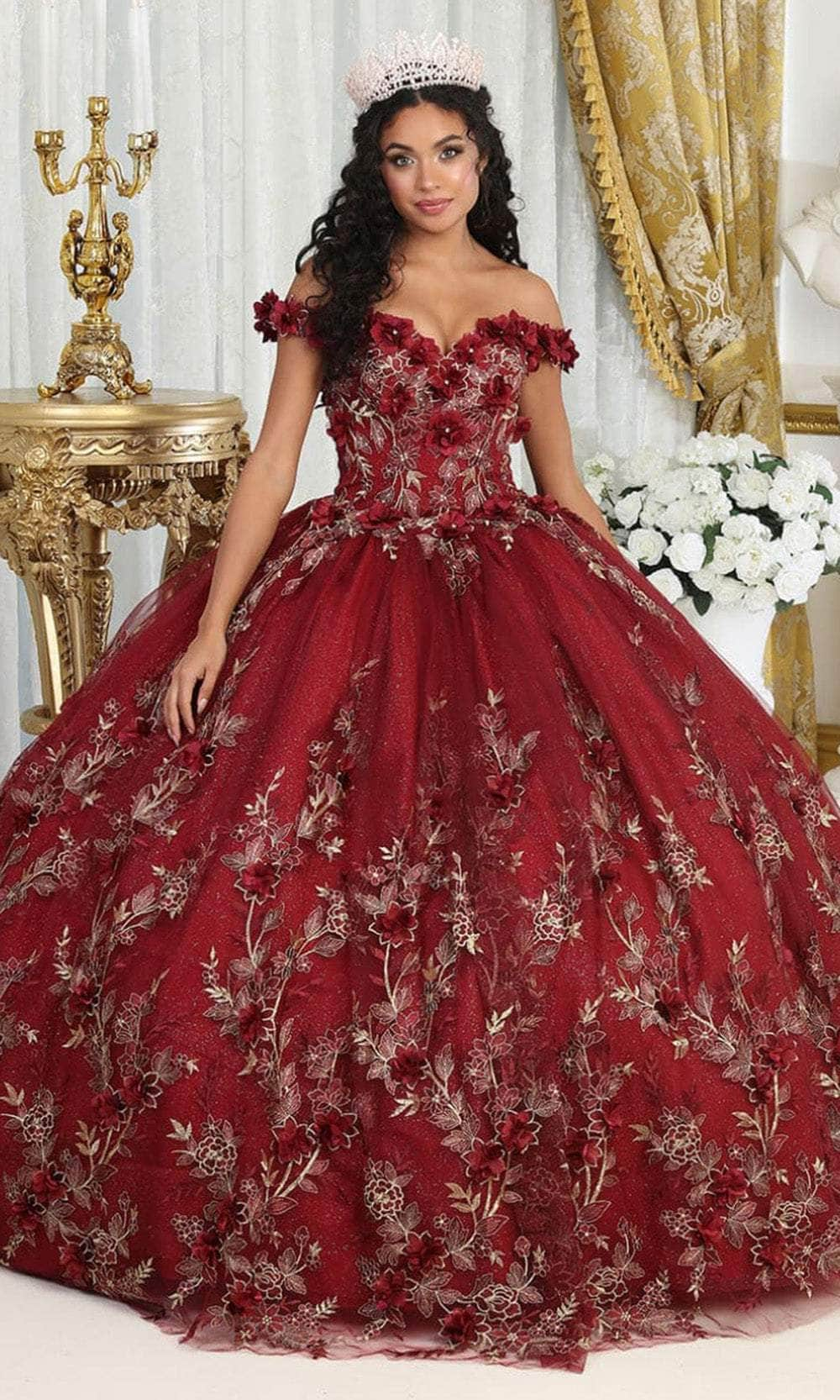 May Queen LK215 - Floral Embroidered Ballgown – Couture Candy