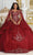 May Queen LK218 - Glitter Corset Ballgown Quinceanera Dresses 4 / Burgundy