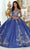 May Queen LK219 - Metallic Applique Ballgown Quinceanera Dresses 4 / Royal/Gold