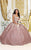 May Queen LK229 - Cap Sleeve Applique Ballgown Special Occasion Dress