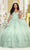 May Queen LK236 - Off Shoulder Butterfly Ballgown Special Occasion Dress 4 / Sage