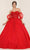 May Queen LK237 - Sheer Applique Ballgown Quinceanera Dresses 4 / Red