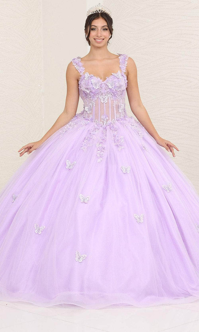 May Queen LK242 - Sweetheart Corset Ballgown Special Occasion Dress 4 / Lilac