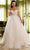 May Queen LK244 - Off-Shoulder 3D Flower Embellished Ballgown Wedding Dresses