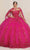 May Queen LK252 - Embellished Butterfly Ballgown Special Occasion Dress 2 / Magenta