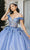 May Queen LK262 - Illusion Floral Applique Ballgown Quinceanera Dresses