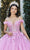 May Queen LK262 - Illusion Floral Applique Ballgown Quinceanera Dresses