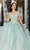 May Queen LK265 - Sequin Off-Shoulder Ballgown Quinceanera Dresses 2 / Sage