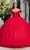 May Queen LK266 - Ruffle Off-Shoulder Ballgown Quinceanera Dresses 2 / Red