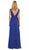 May Queen - MQ1225 Sleeveless Illusion Plunging A-Line Gown Bridesmaid Dresses