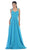 May Queen - MQ1275 Finely-Tucked Bodice Sweetheart Neck A-Line Dress Bridesmaid Dresses 4 / Turquoise