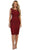 May Queen MQ1541 - Cap Sleeve Embroidered Formal Dress Mother of the Bride Dresses M / Burgundy