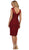 May Queen MQ1541 - Cap Sleeve Embroidered Formal Dress Mother of the Bride Dresses M / Burgundy