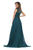 May Queen - MQ1563B Bateau A-Line Dress with Slit Mother of the Bride Dresses