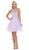 May Queen MQ1643 - Lace Applique Cocktail Dress Cocktail Dresses 2 / Lilac